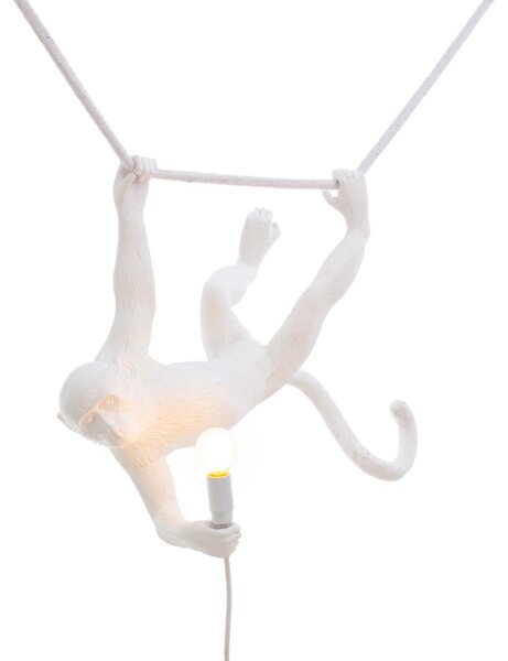 Stolne Lampa SELETTI, Monkey Lamp, Bijela, Dnevna soba, Plastika, Dizajn