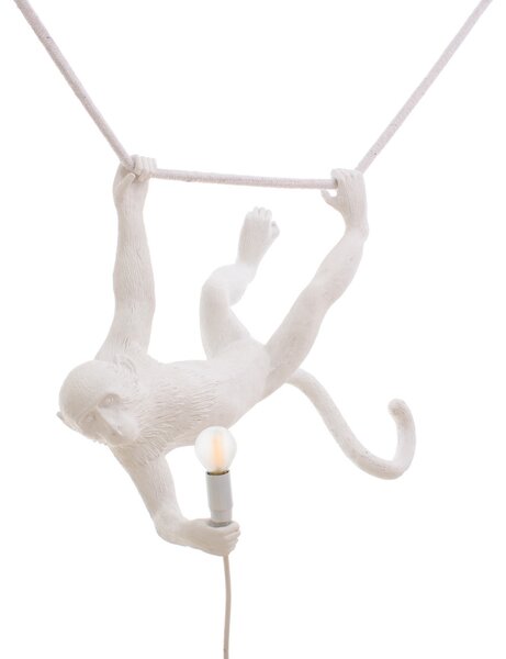 Stolne Lampa SELETTI, Monkey Lamp, Bijela, Dnevna soba, Plastika, Dizajn