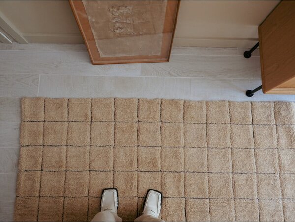 Ručno rađena vunena staza jantarna 80x230 cm Mosaic Amber – Lorena Canals