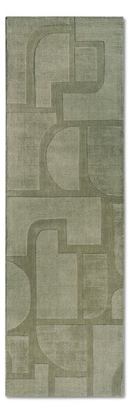 Zelena ručno rađena vunenia staza 80x250 cm Alexis – Villeroy&Boch