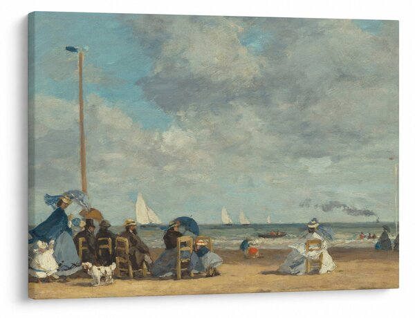 Slika - Eugène Boudin, Beach at Trouville, reprodukcije (70x50 cm)