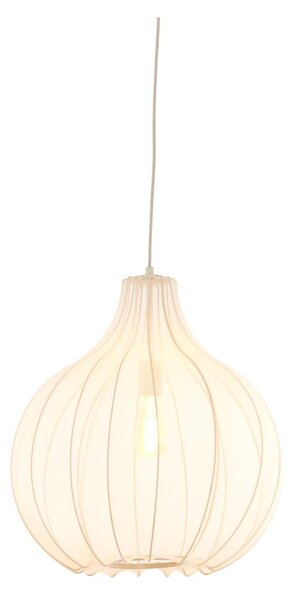 Bež viseća svjetiljka s tekstilnim sjenilom ø 50 cm Elati – Light & Living