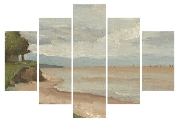 Slika - Jean-Baptiste-Camille Corot, Beach Near Etretat, reprodukcije (150x105 cm)