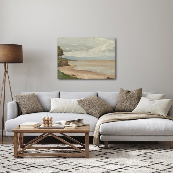 Slika - Jean-Baptiste-Camille Corot, Beach Near Etretat, reprodukcije (70x50 cm)