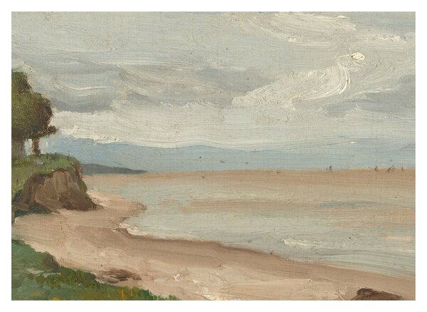 Slika - Jean-Baptiste-Camille Corot, Beach Near Etretat, reprodukcije (70x50 cm)