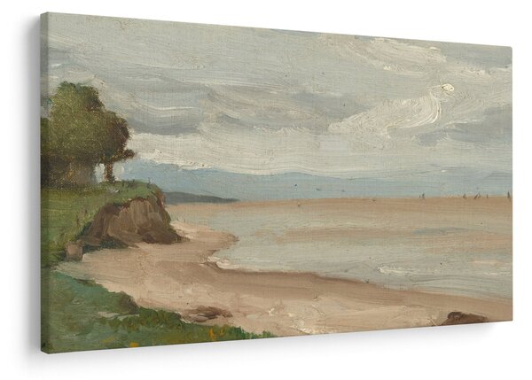 Slika - Jean-Baptiste-Camille Corot, Beach Near Etretat, reprodukcije (90x60 cm)