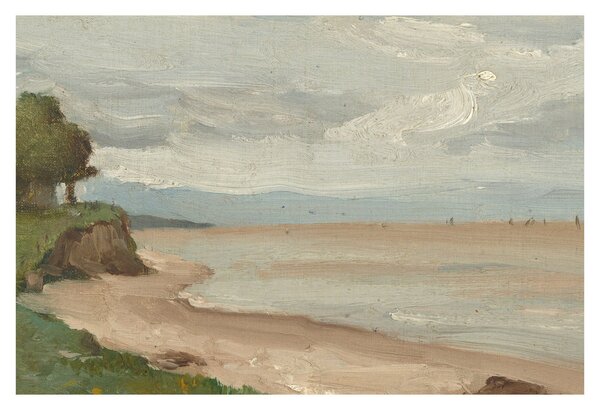 Slika - Jean-Baptiste-Camille Corot, Beach Near Etretat, reprodukcije (90x60 cm)