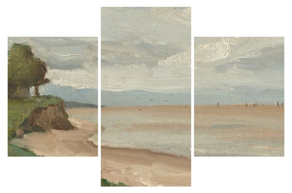 Slika - Jean-Baptiste-Camille Corot, Beach Near Etretat, reprodukcije (90x60 cm)