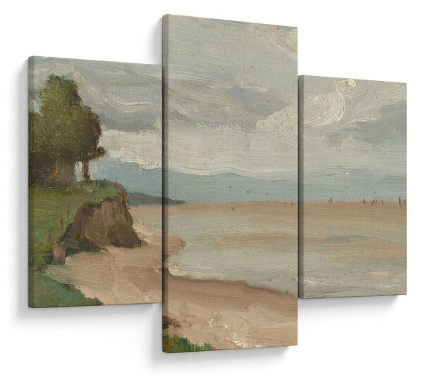 Slika - Jean-Baptiste-Camille Corot, Beach Near Etretat, reprodukcije (90x60 cm)