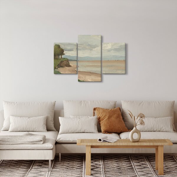 Slika - Jean-Baptiste-Camille Corot, Beach Near Etretat, reprodukcije (90x60 cm)