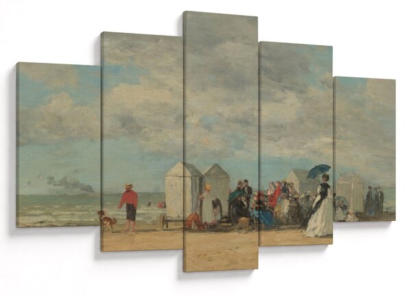 Slika - Eugène Boudin, Beach Scene, reprodukcije (150x105 cm)
