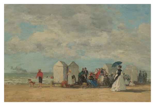 Slika - Eugène Boudin, Beach Scene, reprodukcije (90x60 cm)