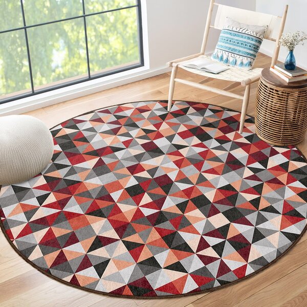Crveni/sivi perivi okrugao tepih ø 80 cm Ignite – Mila Home