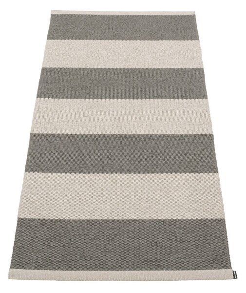 Antracitno siva/krem unutarnja i vanjska staza 70x150 cm Bob Charcoal Linen – Pappelina