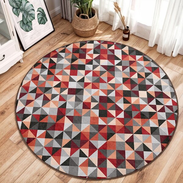 Crveni/sivi perivi okrugao tepih ø 80 cm Ignite – Mila Home