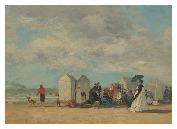 Slika - Eugène Boudin, Beach Scene, reprodukcije (70x50 cm)