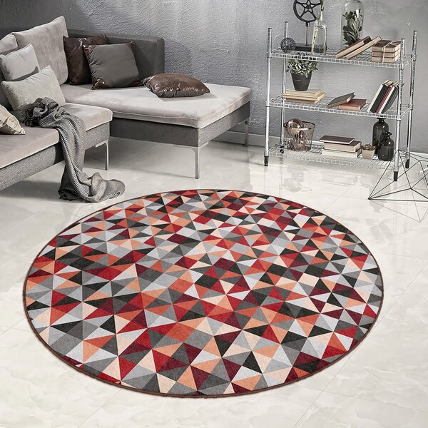 Crveni/sivi perivi okrugao tepih ø 80 cm Ignite – Mila Home