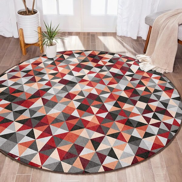 Crveni/sivi perivi okrugao tepih ø 80 cm Ignite – Mila Home
