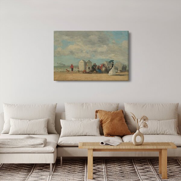 Slika - Eugène Boudin, Beach Scene, reprodukcije (90x60 cm)