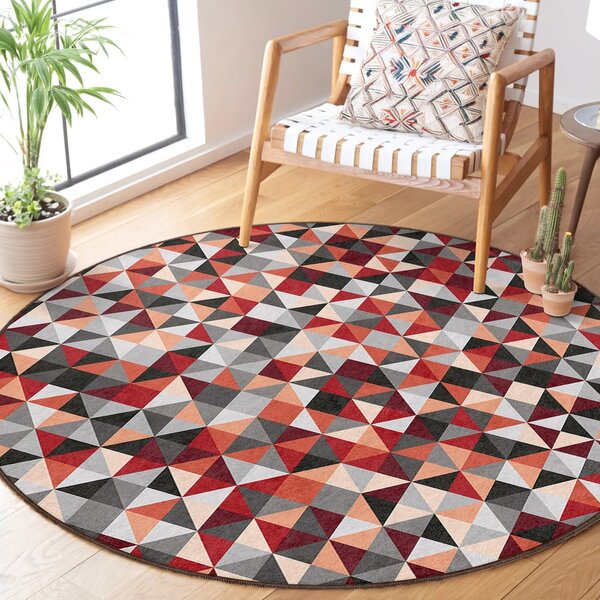 Crveni/sivi perivi okrugao tepih ø 80 cm Ignite – Mila Home