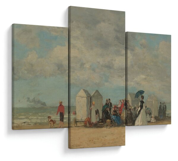Slika - Eugène Boudin, Beach Scene, reprodukcije (90x60 cm)