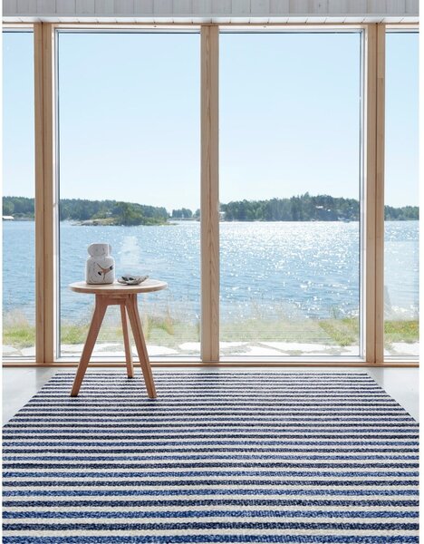 Plavi/krem unutarnji i vanjski tepih 70x120 cm Teo Denim – Pappelina