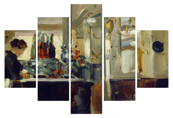 Slika - Style of Edouard Manet, Bon Bock Cafe, reprodukcije (150x105 cm)