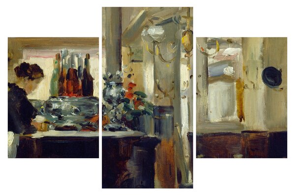 Slika - Style of Edouard Manet, Bon Bock Cafe, reprodukcije (90x60 cm)