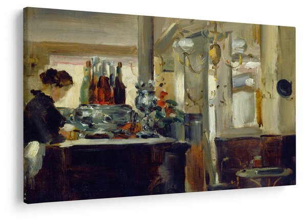 Slika - Style of Edouard Manet, Bon Bock Cafe, reprodukcije (90x60 cm)
