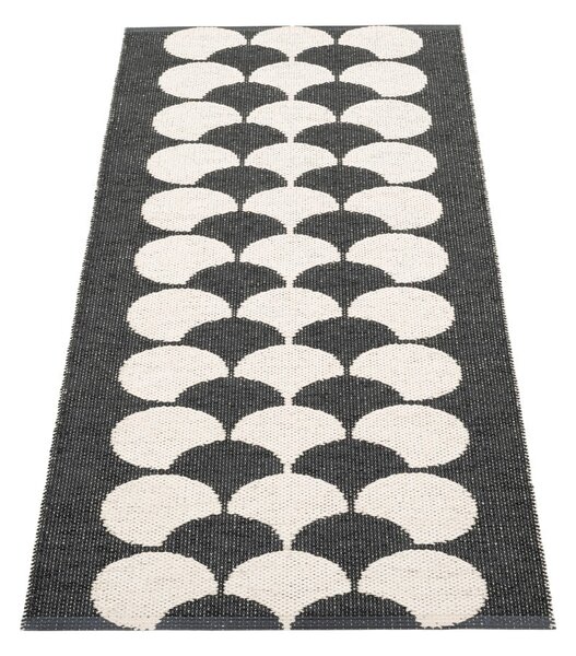 Crna/krem unutarnja i vanjska staza 70x150 cm Poppy Black Vanilla – Pappelina