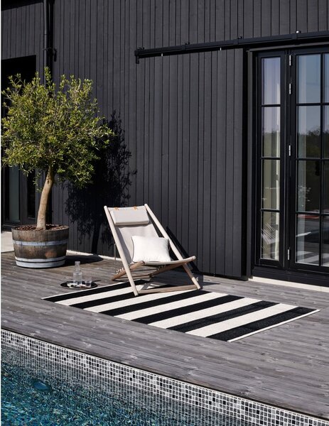 Crno-bijela unutarnja i vanjska staza 70x150 cm Bob Black Vanilla – Pappelina