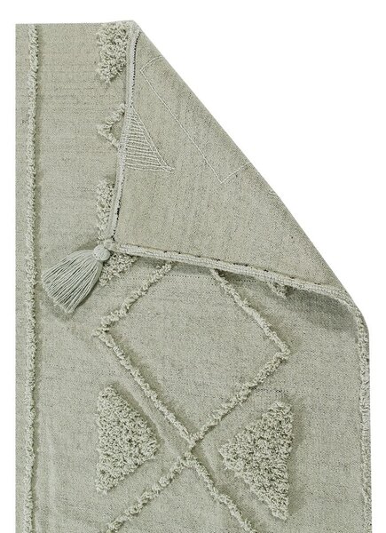 Svijetlo zeleni periv/ručno rađen pamučan tepih 170x240 cm Tribu Olive – Lorena Canals
