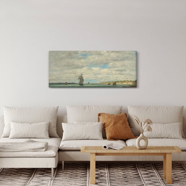 Slika - Eugène Boudin, Coast of Brittany, reprodukcije (120x50 cm)