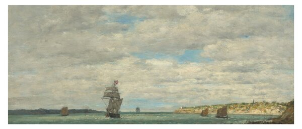 Slika - Eugène Boudin, Coast of Brittany, reprodukcije (120x50 cm)