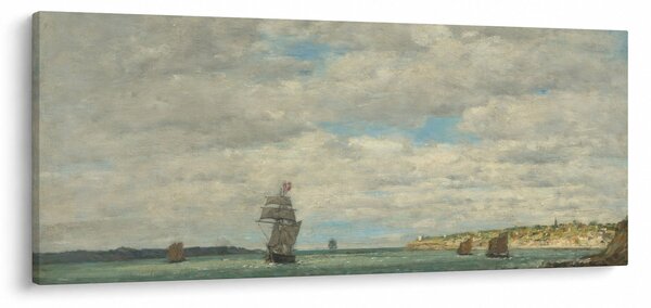 Slika - Eugène Boudin, Coast of Brittany, reprodukcije (120x50 cm)