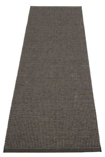 Antracitno siva unutarnja i vanjska staza 70x240 cm Emm Black Linen – Pappelina