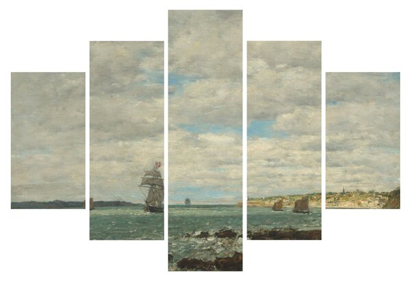 Slika - Eugène Boudin, Coast of Brittany, reprodukcije (150x105 cm)