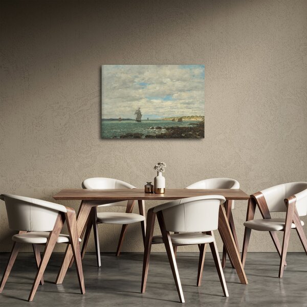 Slika - Eugène Boudin, Coast of Brittany, reprodukcije (70x50 cm)