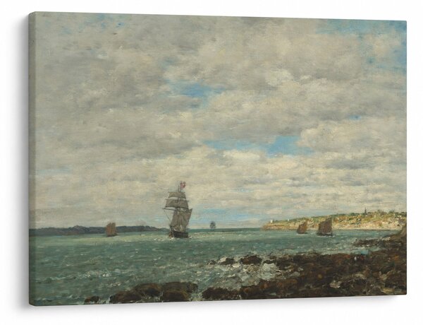 Slika - Eugène Boudin, Coast of Brittany, reprodukcije (70x50 cm)
