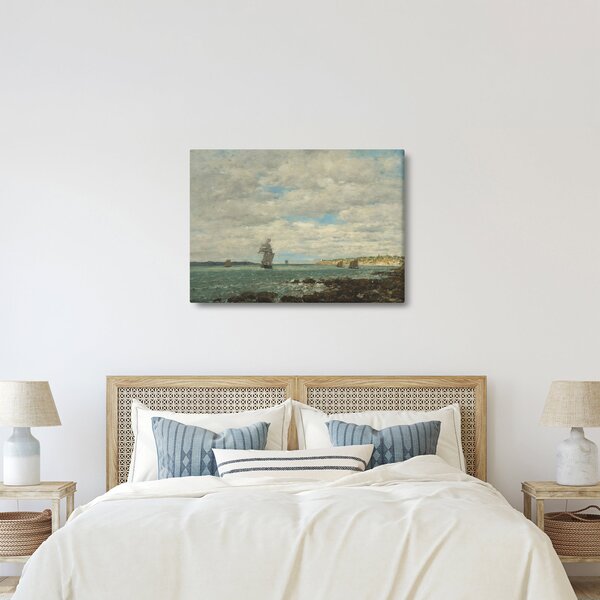 Slika - Eugène Boudin, Coast of Brittany, reprodukcije (70x50 cm)