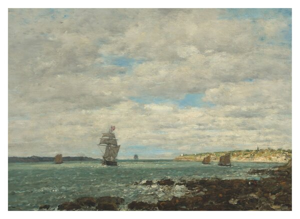Slika - Eugène Boudin, Coast of Brittany, reprodukcije (70x50 cm)