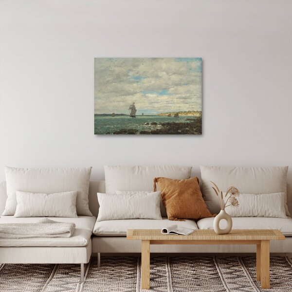 Slika - Eugène Boudin, Coast of Brittany, reprodukcije (70x50 cm)