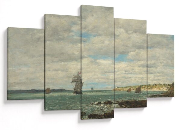 Slika - Eugène Boudin, Coast of Brittany, reprodukcije (150x105 cm)