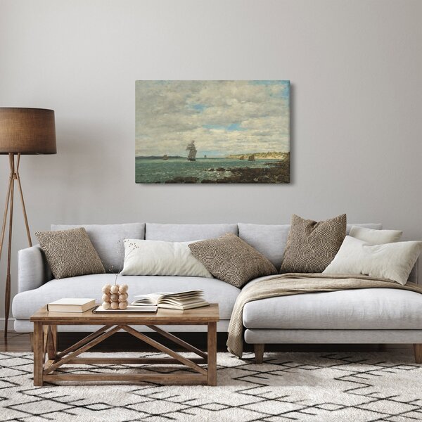 Slika - Eugène Boudin, Coast of Brittany, reprodukcije (90x60 cm)