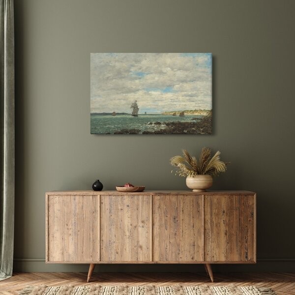 Slika - Eugène Boudin, Coast of Brittany, reprodukcije (90x60 cm)