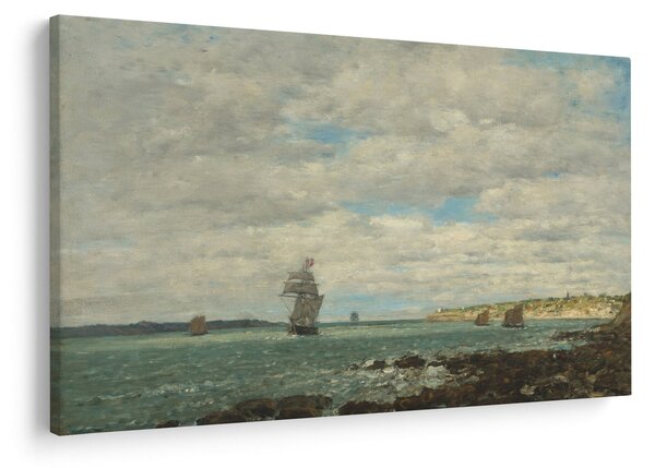 Slika - Eugène Boudin, Coast of Brittany, reprodukcije (90x60 cm)