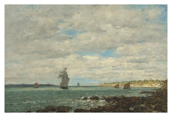 Slika - Eugène Boudin, Coast of Brittany, reprodukcije (90x60 cm)