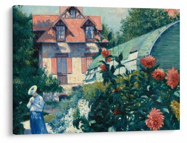 Slika - Gustave Caillebotte, Dahlias, Garden at Petit Gennevilliers, reprodukcije (70x50 cm)