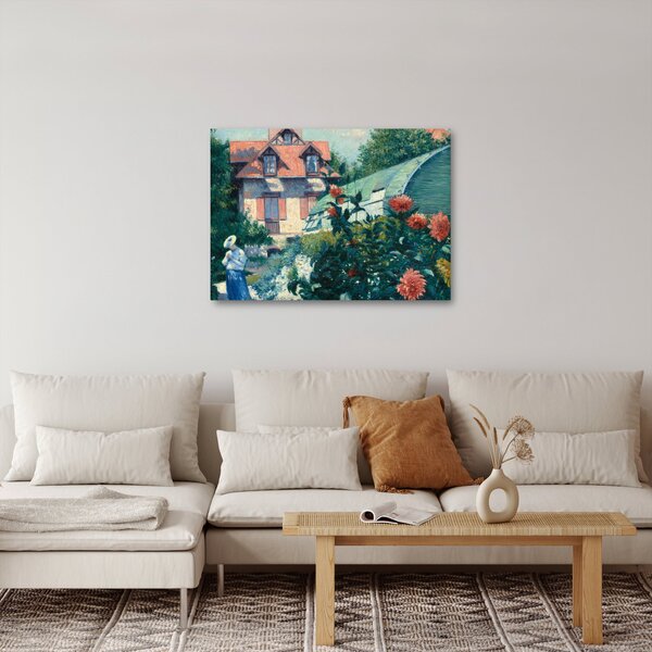 Slika - Gustave Caillebotte, Dahlias, Garden at Petit Gennevilliers, reprodukcije (70x50 cm)