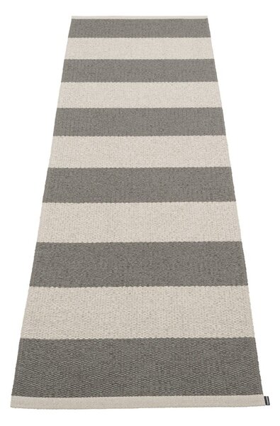 Antracitno siva/krem unutarnja i vanjska staza 70x225 cm Bob Charcoal Linen – Pappelina